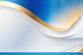 Elegant abstract golden blue and white gradient shape social media web banner background Royalty Free Stock Photo