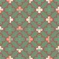 Elegant abstract seamless vector pattern with stylised flowers.