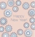 Elegant abstract snowflakes background. Royalty Free Stock Photo