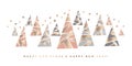 Elegant abstract triangle Christmas tree design