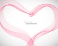 A Elegant abstract vector heart wave line futuristic style background template Royalty Free Stock Photo