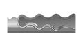 Abstract Wavy Lines Grey Metallic Design Element, vector design Generative AI Royalty Free Stock Photo
