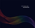 Elegant abstract vector spectrum rainbow gradient wave dot line