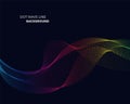 Elegant abstract vector spectrum rainbow gradient wave dot line