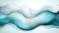 Elegant abstract wave design in blue and white hues with a flowing dynamic composition suitable for backgrounds and creative Royalty Free Stock Photo