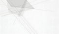 Elegant Abstract White and Gray Background with Fine Intersecting Black Lines and Overlapping Translucent Geometric Shapes for Royalty Free Stock Photo