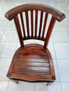 The chair is made of strong teak wood Royalty Free Stock Photo