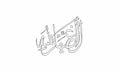 Elegant Allahu Akbar Arabic Calligraphy Outline Vector Royalty Free Stock Photo