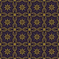 Elegant antique background image of Islam star cross spiral flower vine pattern. Royalty Free Stock Photo