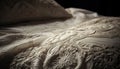 Elegant antique bedding with ornate embroidery pattern generative AI