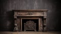 elegant antique fireplace