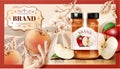 Elegant apple jam ad template