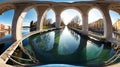 Elegant Arched Bridge - 360-Degree Fisheye Realism