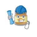 Elegant Architect peanut butter having blue prints and blue helmet