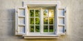 Elegant Architectural Detail A Crisp White Closed Window Capturing Depth and Precision in a Stunning Architectural