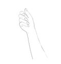 Elegant arm of a woman. Salon procedure of manicure. Ilustration for cosmetic for hands - cream or lotion.