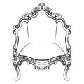 Elegant armchair with luxurious rich ornaments