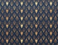 Elegant Art Deco gold geometric pattern on deep blue background luxurious design Royalty Free Stock Photo