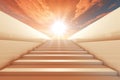 Elegant Ascending stairs to the sun. Generate Ai
