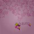 Elegant autumn illustrated background