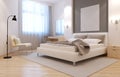 Elegant avangard bedroom interior