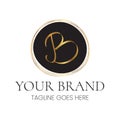 Elegant B Letter Initial Clean Feminine Business Logo