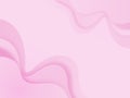 Elegant Baby Pink Waves on Pink Background, Abstract Paper-Cut