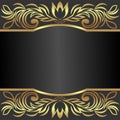 Elegant Background decorated the golden royal Borders with Place for Text Royalty Free Stock Photo