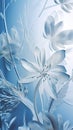 Elegant background of frozen flowers in ice, concept of cryotherapy for skin care. Delicate texture. Frosty beautiful Royalty Free Stock Photo