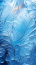 Elegant background of frozen leaves in ice, concept of cryotherapy for skin care. Delicate texture. Frosty beautiful