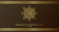 Elegant background greeting card template design with decorative golden ornament border frame Royalty Free Stock Photo