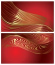 Elegant backgrounds with gold moire Royalty Free Stock Photo