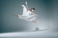 elegant ballet dancer jumping