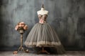 elegant ballet tutu on a vintage dress form