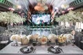 Elegant banquet hall for a wedding party Royalty Free Stock Photo