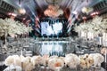 Elegant banquet hall for a wedding party Royalty Free Stock Photo