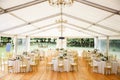 Elegant banquet hall for a wedding party Royalty Free Stock Photo