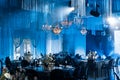 Elegant banquet hall for a wedding party Royalty Free Stock Photo