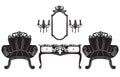 Elegant Baroque luxury ornamented furniture set