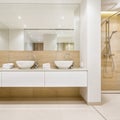 Elegant and spacious bathroom Royalty Free Stock Photo