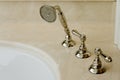 Elegant bathtub faucet Royalty Free Stock Photo