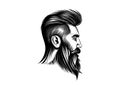 Elegant Beard Icons: Creative Vector Logos