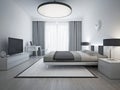 Elegant bedroom contemporary style Royalty Free Stock Photo