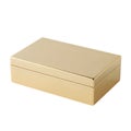 Elegant beige cardboard box with a simple lid design for storage or packaging Royalty Free Stock Photo