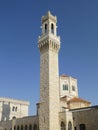 Bell tower of the church of the former Italian hospital, Jerusalem, Israel Royalty Free Stock Photo