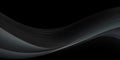 Elegant black abstract wave background with smooth gradients and sleek design elements Royalty Free Stock Photo