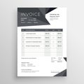 Elegant black business invoice template