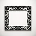 Vintage Gothic Photo Frame With Floral And Scroll Pattern