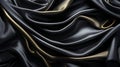 Elegant black and gold silk fabric textured beauty