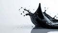Elegant Black Ink Crown Splash in Motion Royalty Free Stock Photo